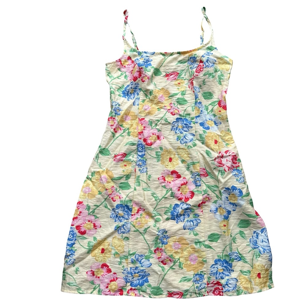 A New Day Sundress Size 2 Multi Floral Sleeveless Spaghetti Strap Party/Cocktail